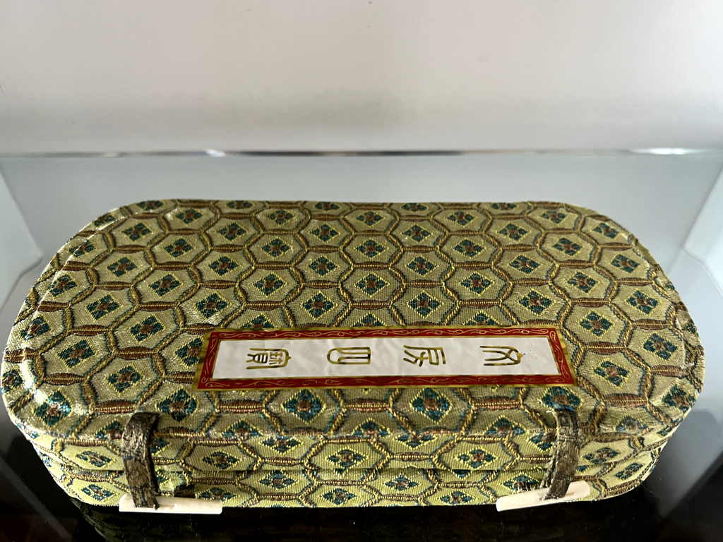 🔴 Set calligrafico cinese pennelli porta inchiostro completo scatola vintage