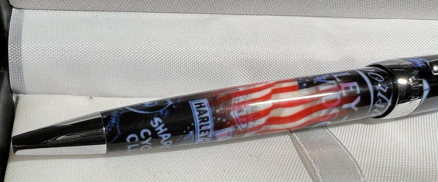 🔴 WATERMAN penna sfera HARLEY DAVIDSON moto bandiera americana scrive