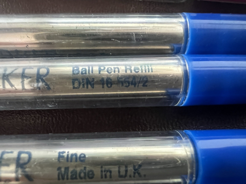 Parker Recharge Stylo-Plume Standard Bleu F Lot 8 Pièces Ballpen Recharge