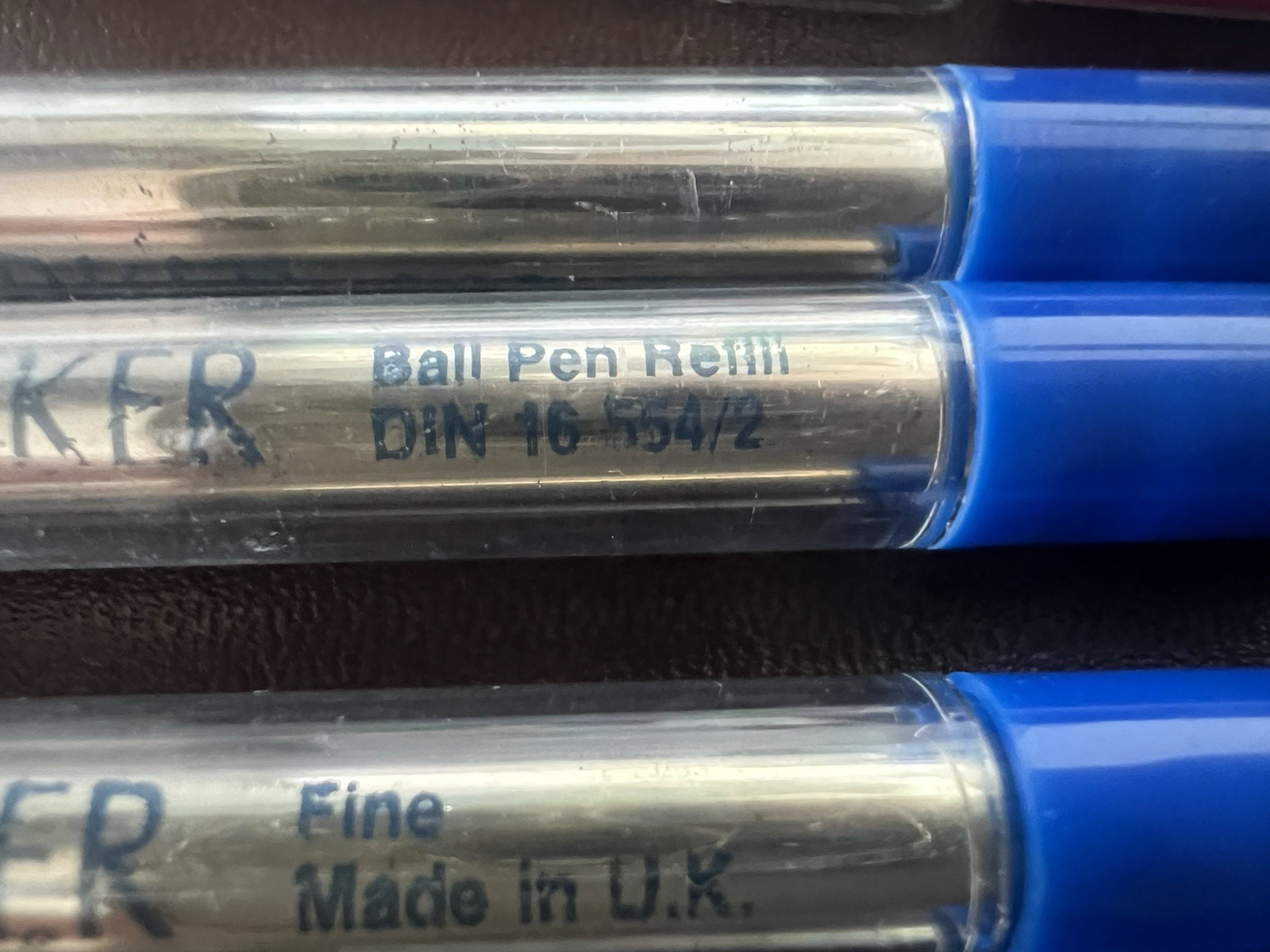 Parker Recharge Stylo-Plume Standard Bleu F Lot 8 Pièces Ballpen Recharge