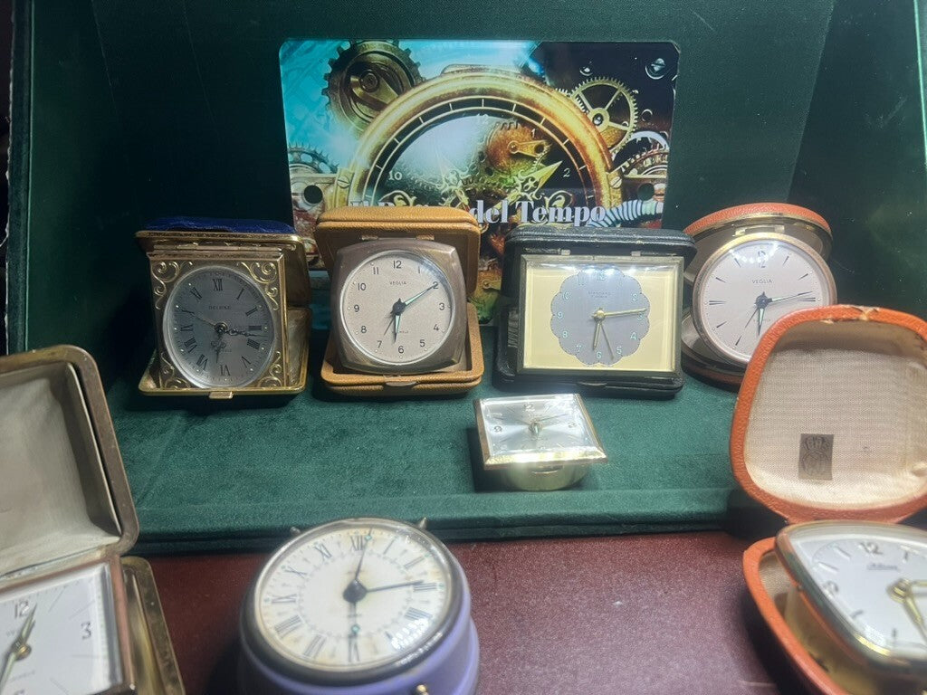 🔴 Orologi SVEGLIE parti di ricambio riparazione con foderi 8 PEZZI vintage