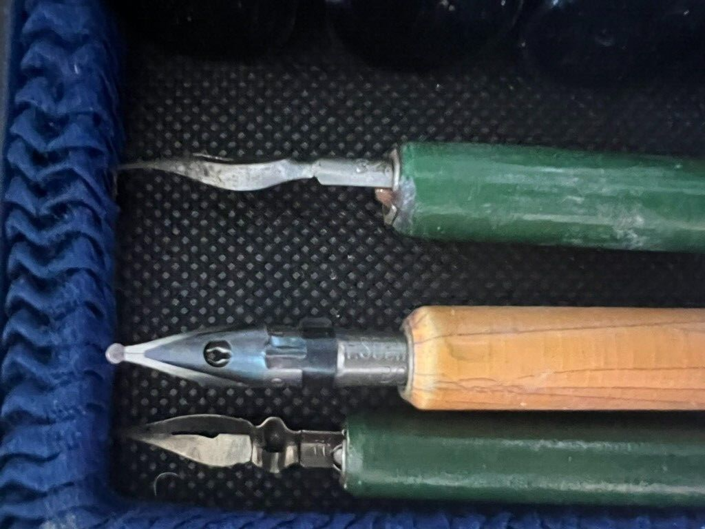 🔴 Penne stilografiche calamai con 6 INCHIOSTRI sigillati con ceralacca vintage