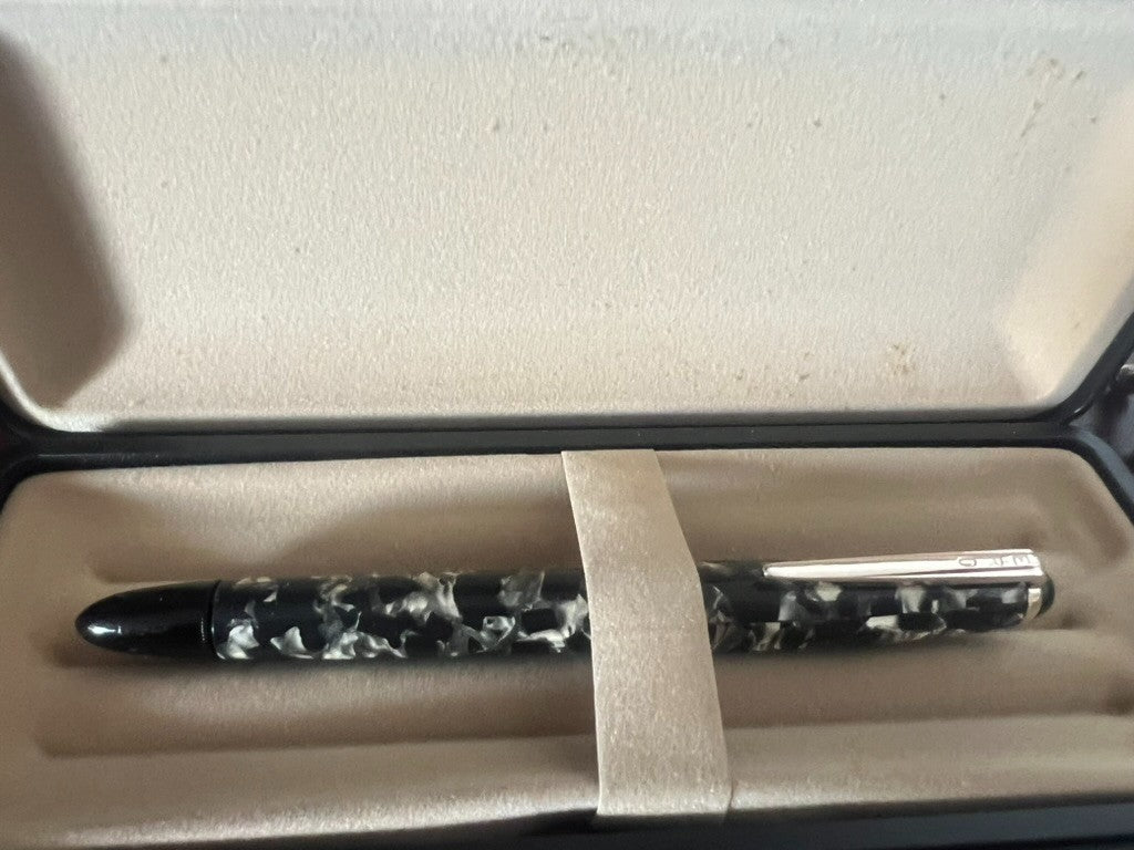 🔴 ELMO penna stilografica by Montegrappa marmorizzata pistone scrive vintage