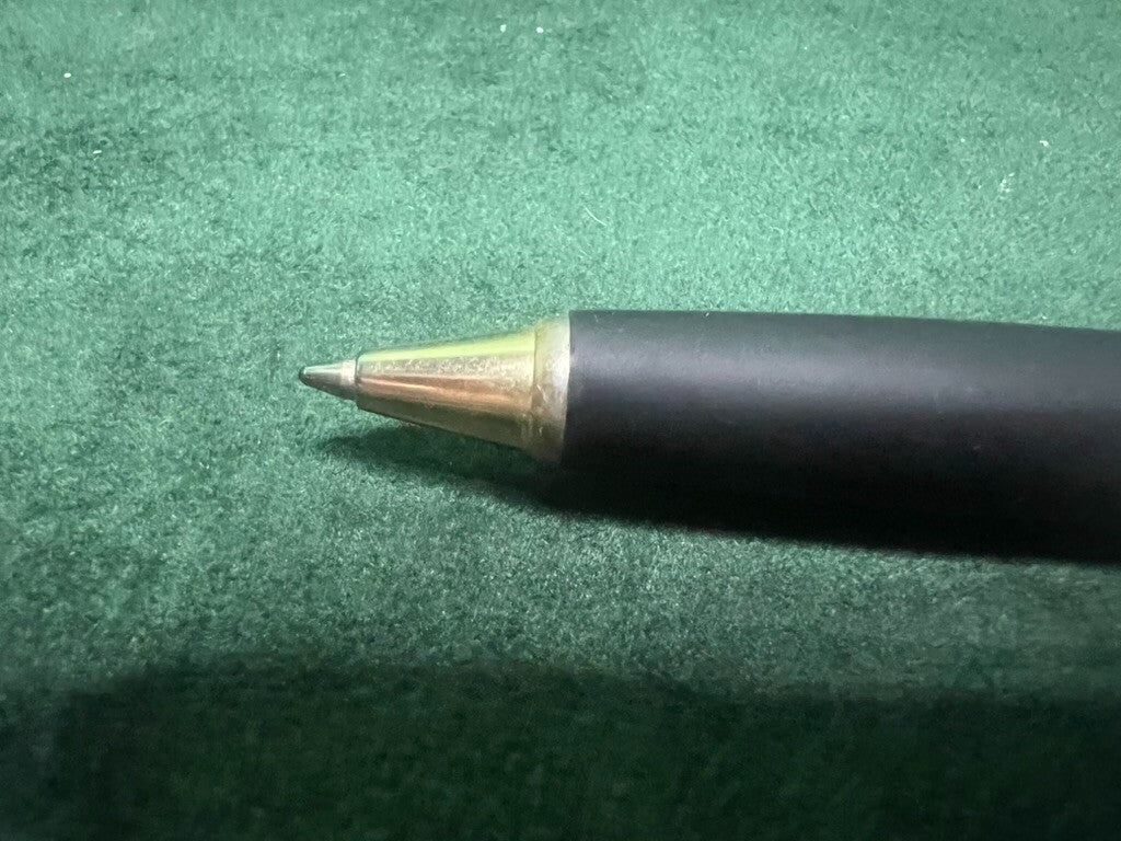 🔴 OLYMPUS penna sfera lacca bianca nera meccanismo a scatto scrive vintage