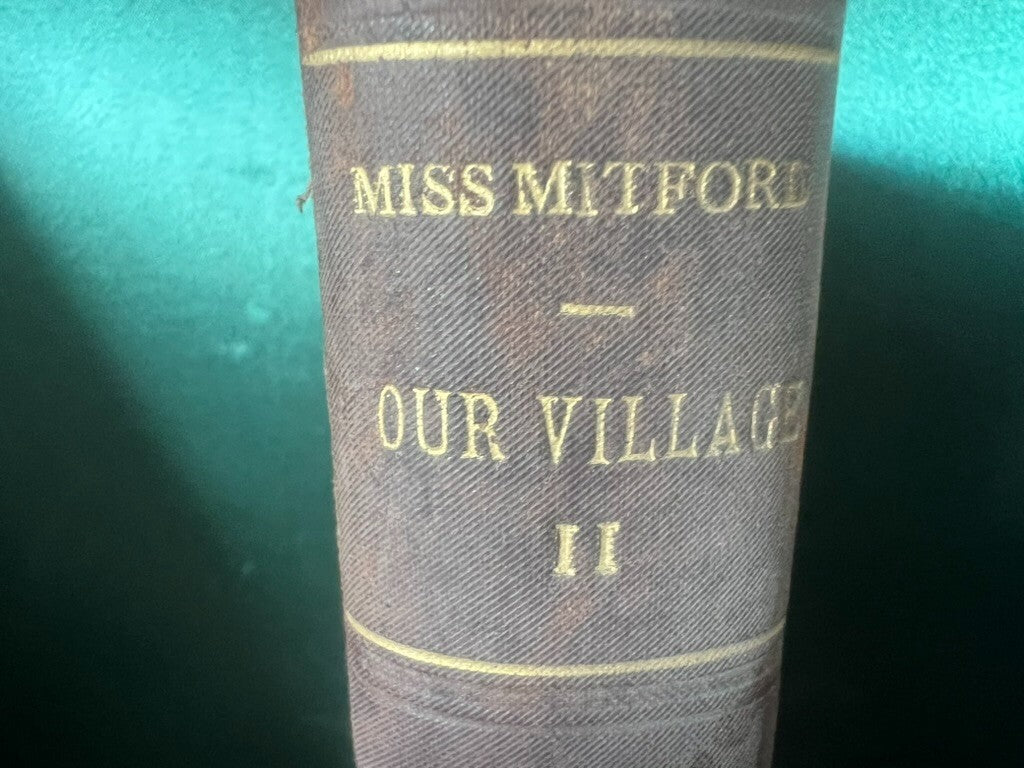 🔴 Buch UNSER DORF Mary Russel Mitford Englischsprachiges SELTENES antikes Buch von 1870 