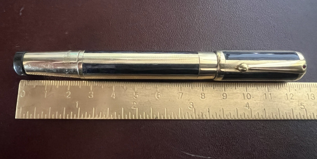 Waterman's Retractable Fountain Pen Mosaic ONYX Works Vintage A 
