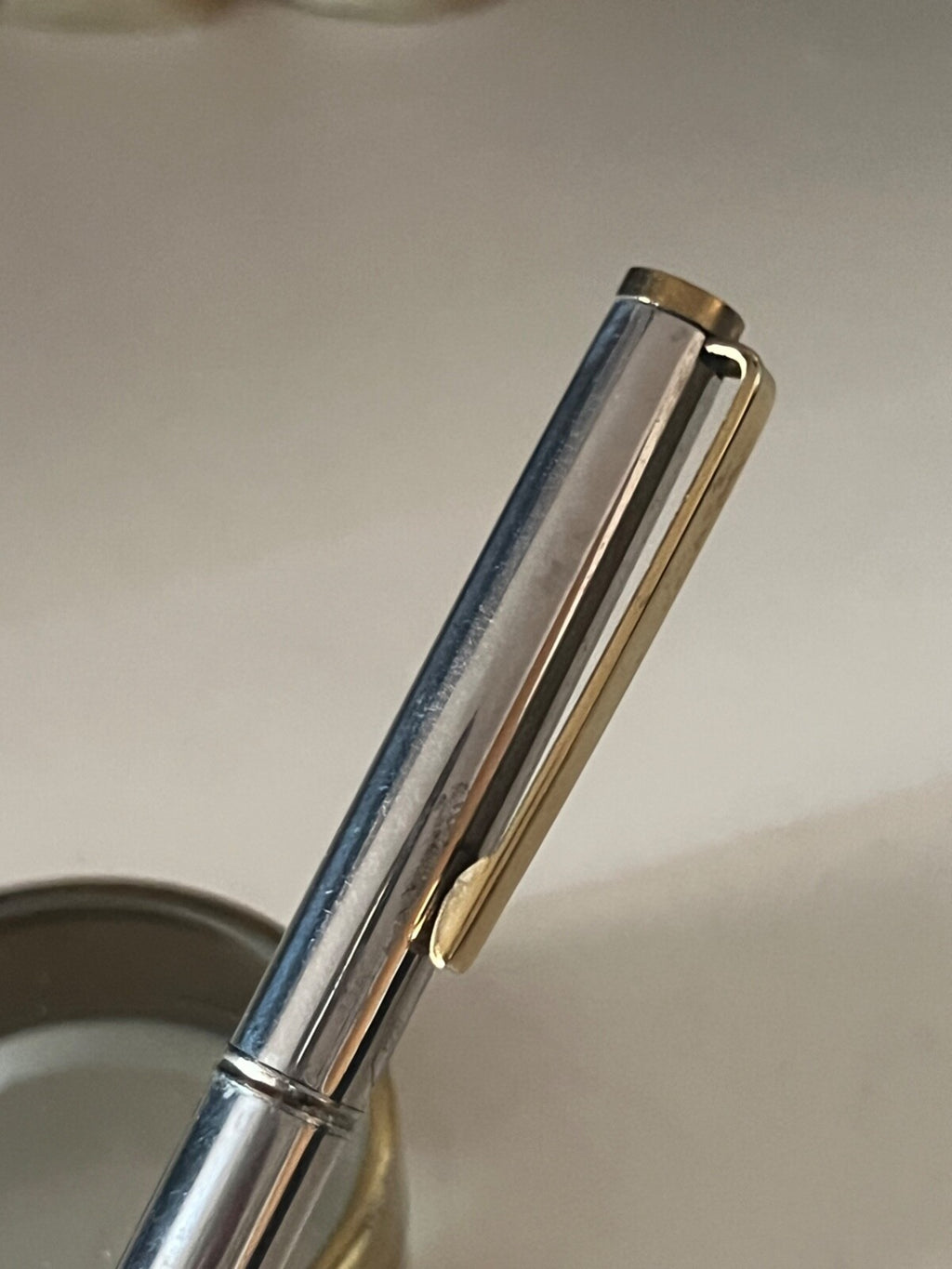 GS Pen Fountain Pen Chrome Pouch To Pressure Ink Vintage