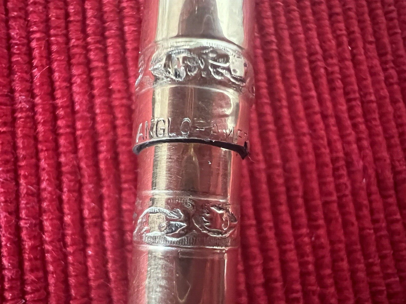 Anglo Amer Stylo-Plume Stylo à Plume Rétractable Or Fonctionne Vintage B