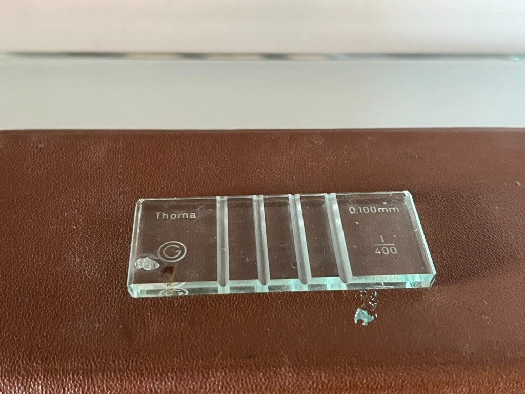 🔴 HELLIGE Thermometer, Erythrozytenzähler, medizinisches Vintage-Etui