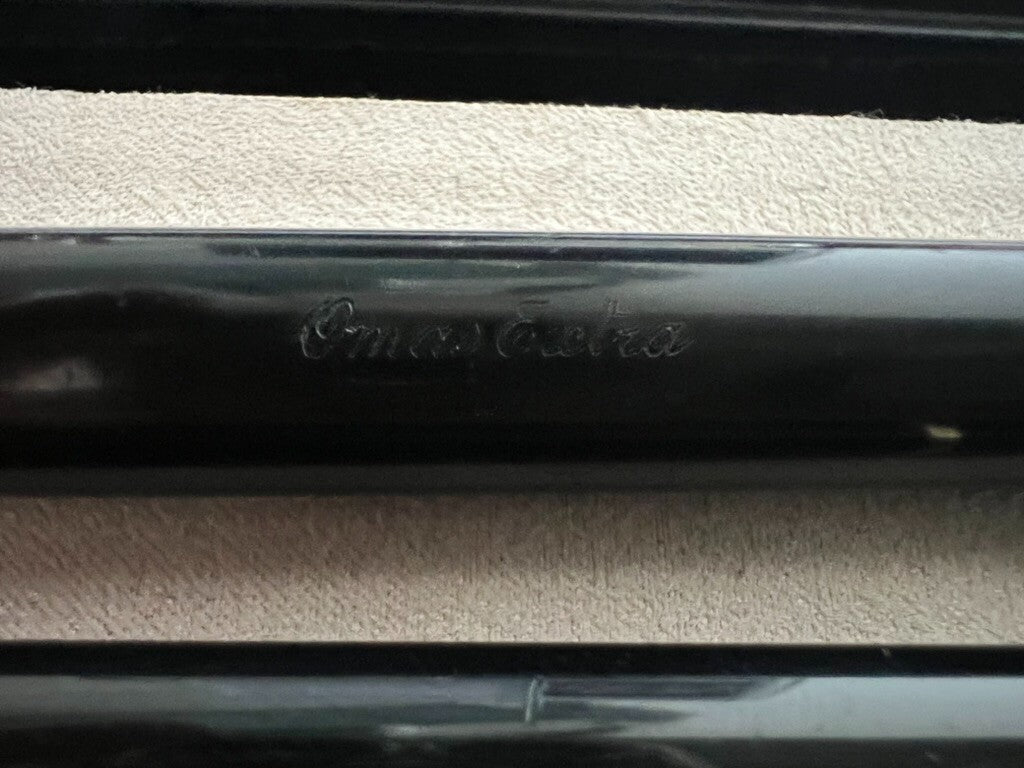 🔴 OMAS EXTRA Füllfederhalter/Kugelschreiber, schwarz, Vintage, Schreibtisch G 