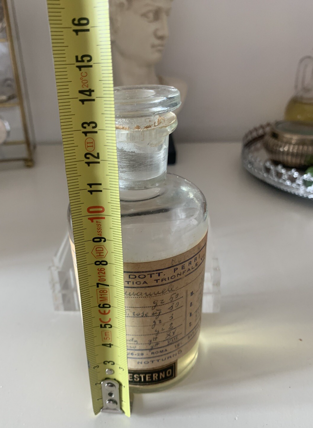 🔴 Bottiglia AMPOLLA vetro medica da Laboratorio in vetro da collezione vintage