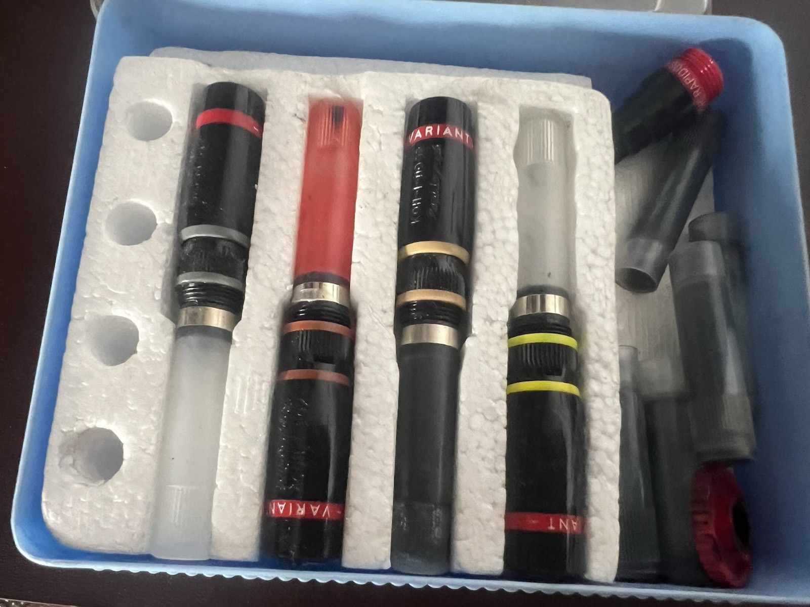 🔴 ROTRING penne Koh-I-Noor set Variant Varioscript Rapidograph serbatoi vintage