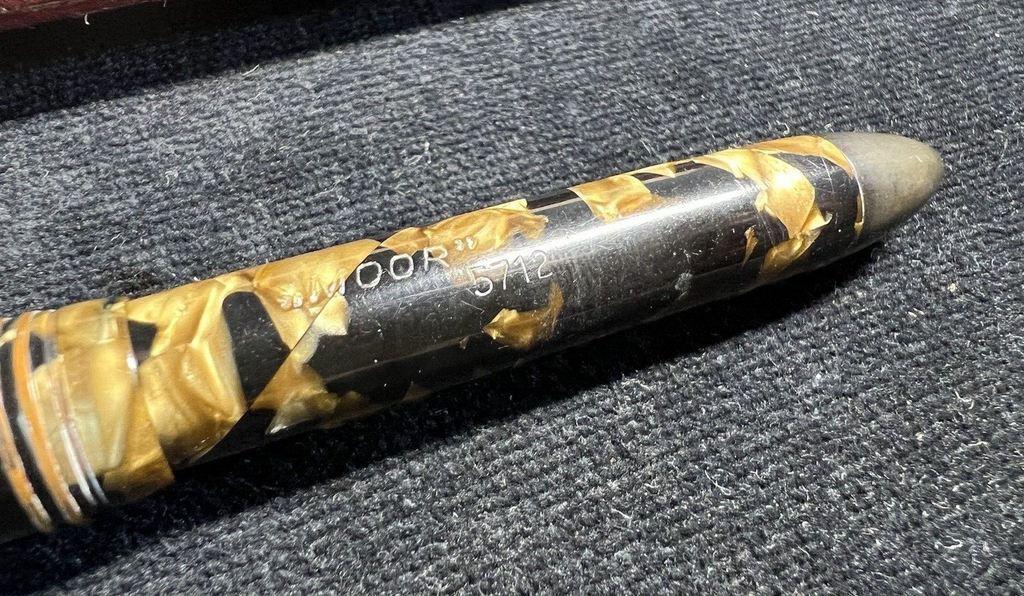 Moor 5712 Stylo-Plume Stylo à Plume Celluloid Levier Écrit Vintage 1940 