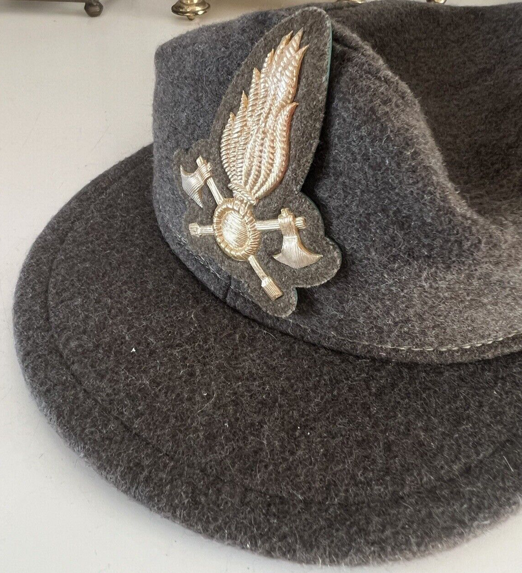 🔴 VIGILI DEL FUOCO cappello berretto felpato italiano vintage vintage