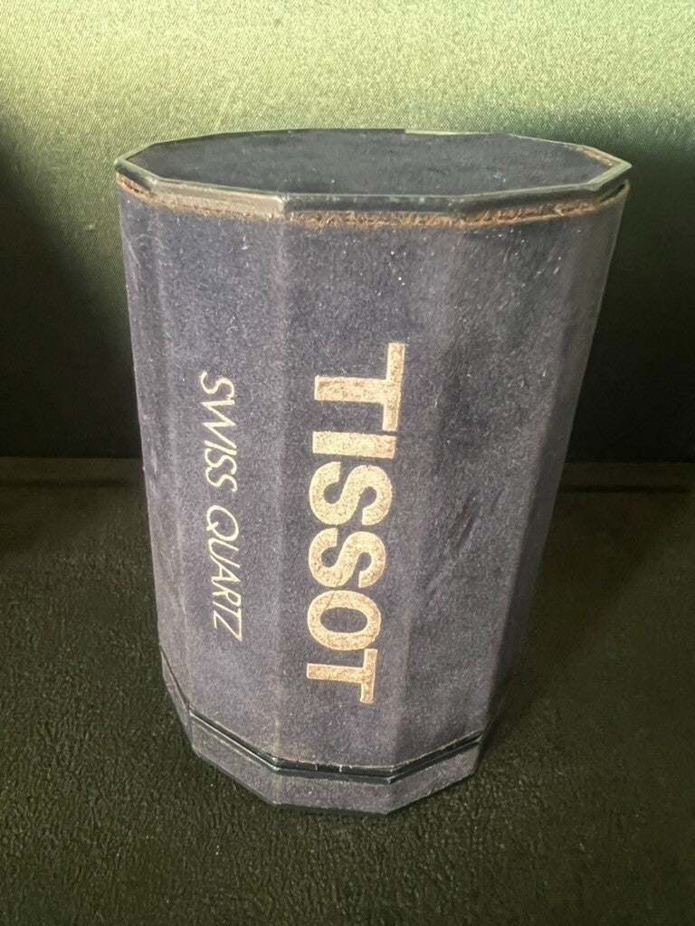 Tissot Box Watch Case Blue Vintage 1970s