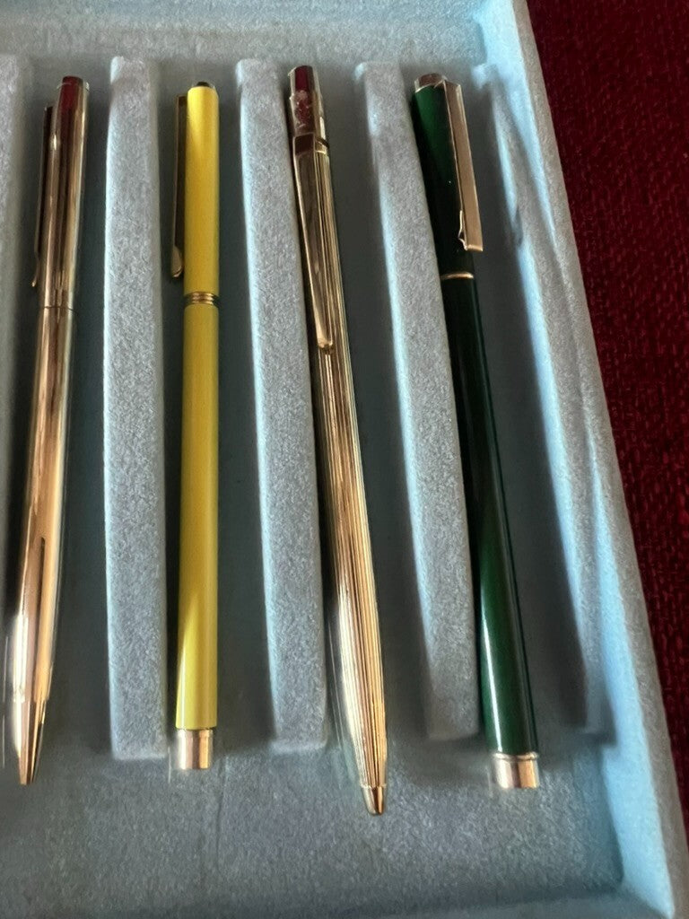 Stifte Sphère Laque Vert Jaune Blanque Doré Lot 6 Vintage Stifte 1970 