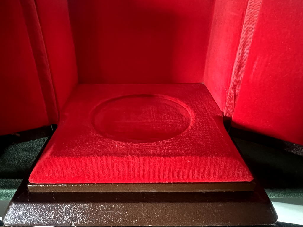 Red Cappuccino Box Watch Parisian Sacred Objects Leather Velvet Vintage