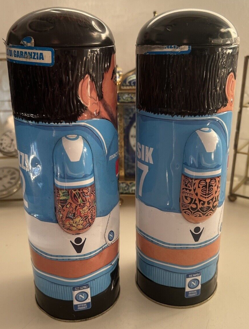Football Napoli Lavezzi Hamsik Boxes IN Tin Rare Collectibles Vintage H25