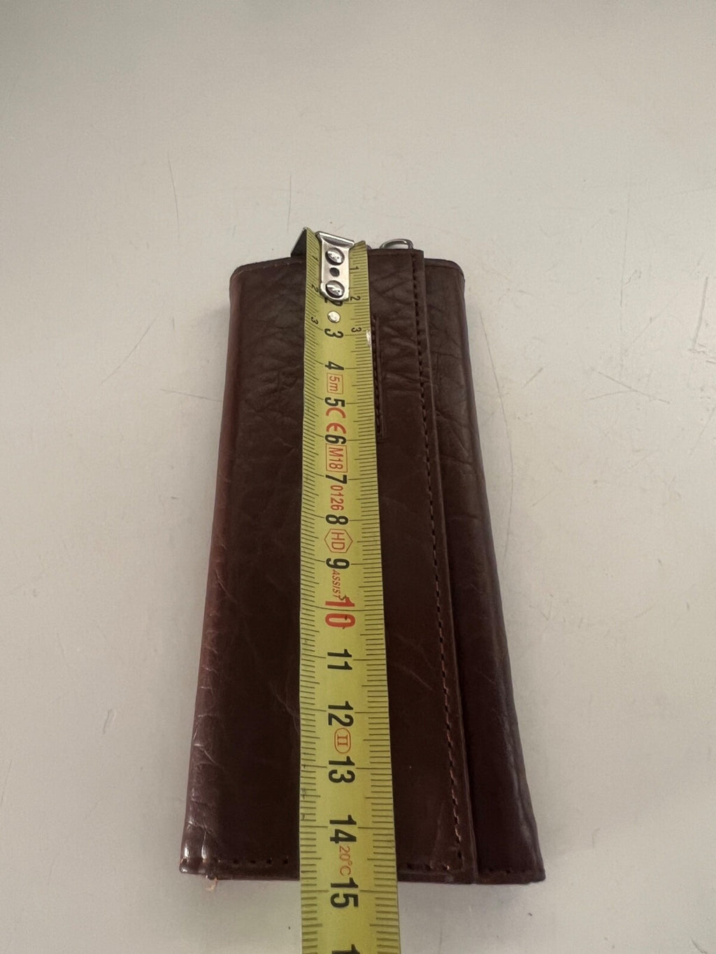 🔴 Portachiavi MIRABELLA in pelle marrone con protezione chiavi