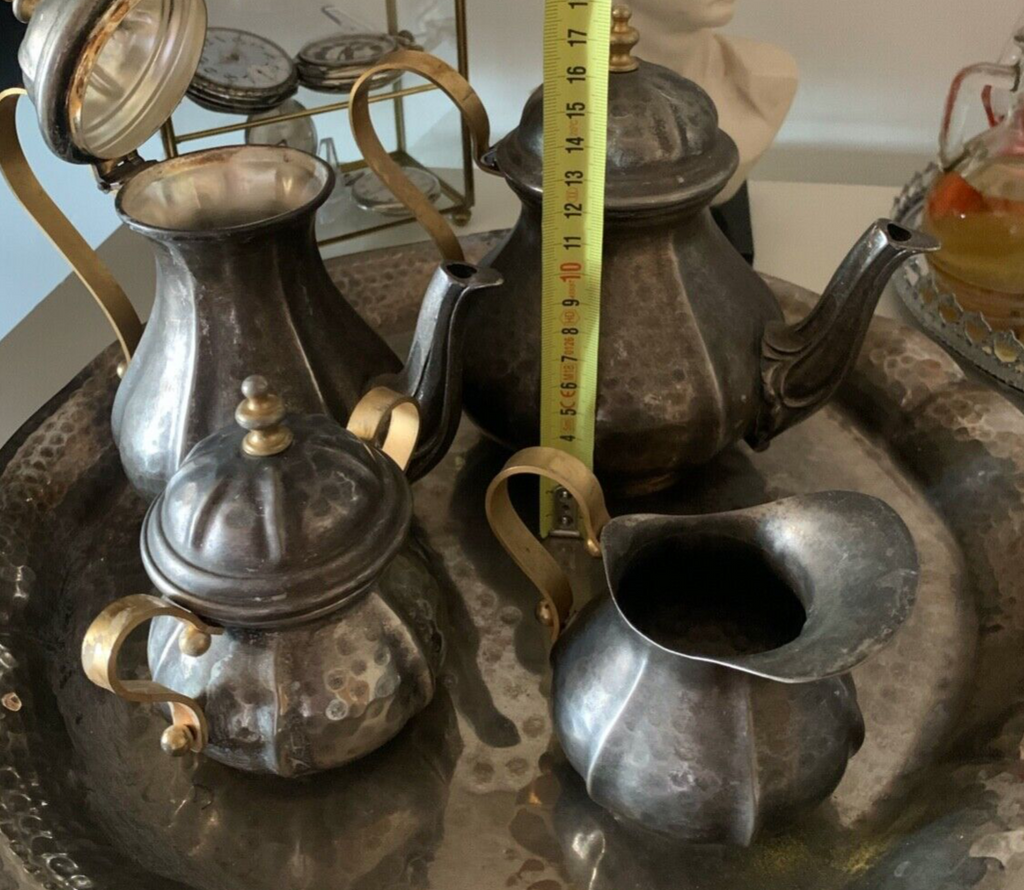 Service de The Café Répliqua: A Main En Silver Plated Vintage