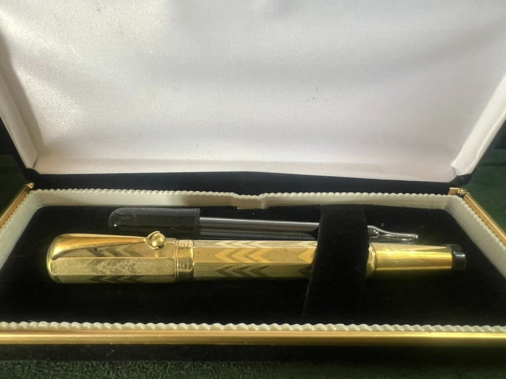 Rapid Stylo-Plume Stylo à Plume Retractable Ancre Or Fonctionne Vintage 