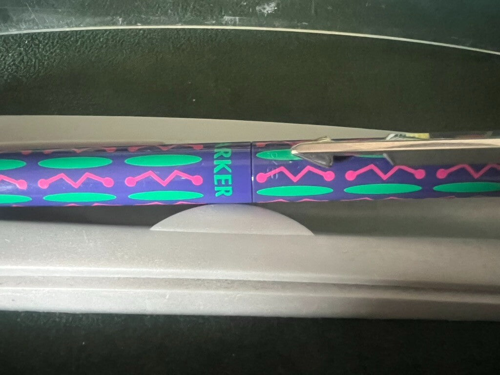 🔴 PARKER penna stilografica VECTOR multi colore pennino F scrive vintage 1990