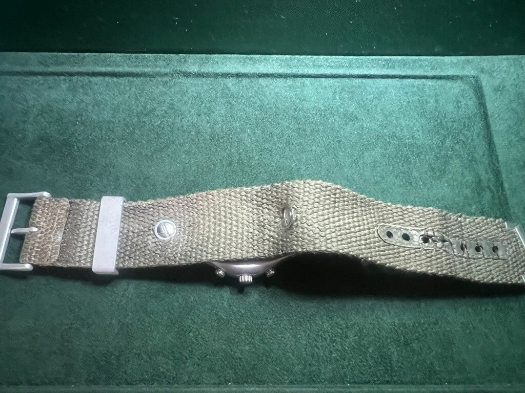 🔴 SWATCH orologio polso chrono CORAGGIOSO verde militare cinturino tessuto