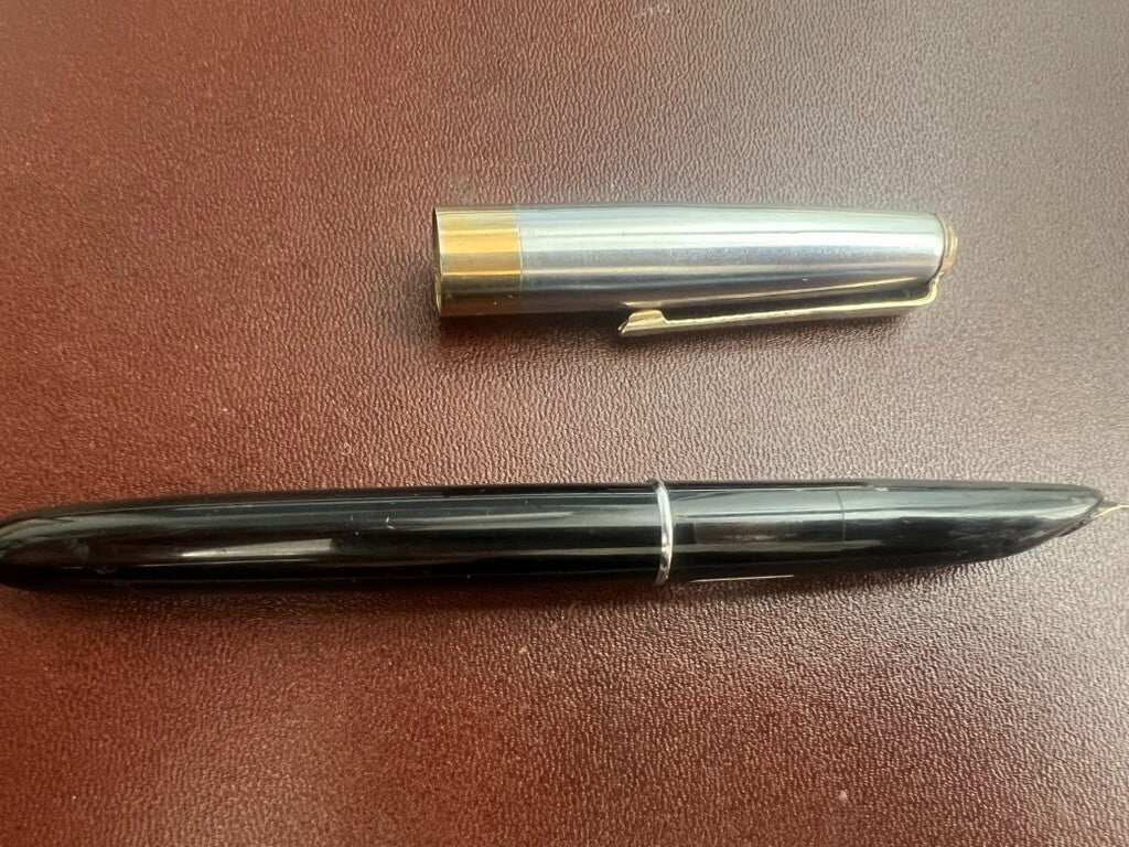 Stylo-Plume Stylo à Plume Noire Piston Aerodinamico Or Écrit Vintage C 