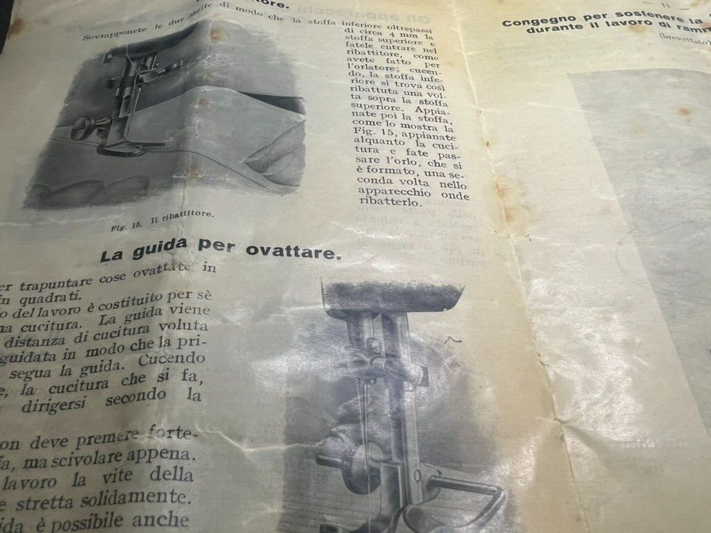 🔴 Bedienungsanleitung für die Nähmaschine PFAFF 31, Original-Garantieheft aus Italien 