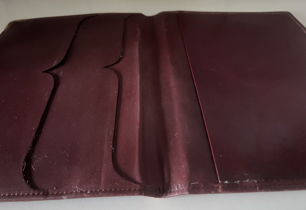 Cartier Port Agenda Monogrammè Document Holder Leather Burgundy Vintage