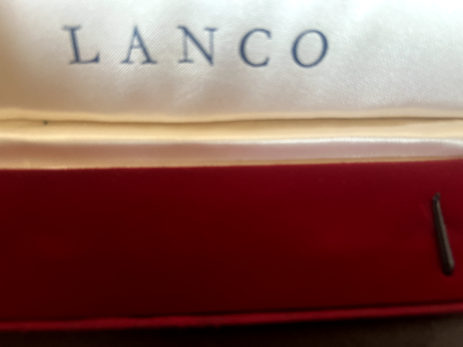 LANCO Boîtier Boîte Montre Poignet Trousse Coffret Rouge Avec Embrasse Vintage