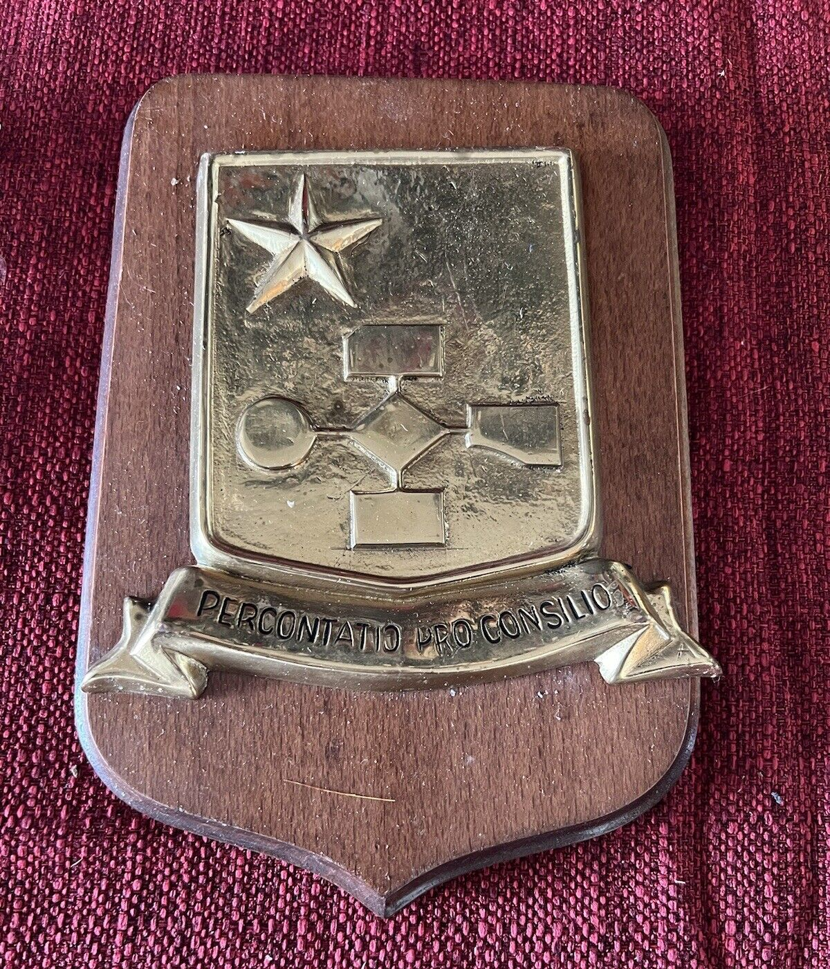 🔴 Crest mlitare STATO MAGGIORE ESERCITO Per contatio pro consilio scudo vintage