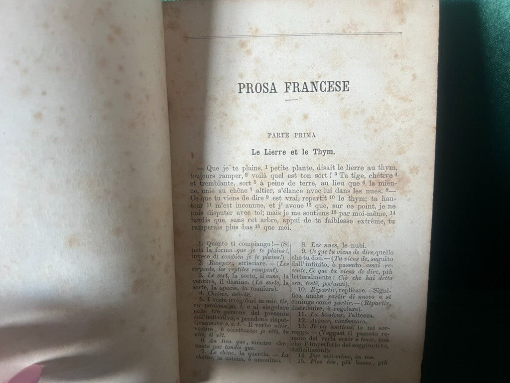 🔴 Libro ANTHOLOGIE novelle francese italiano in prosa Romeo del 1894