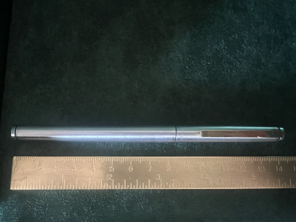 🔴 PELIKAN P380 Chrom-Füllfederhalter mit 14-Karat-Goldfeder, Vintage-Garantie 90 