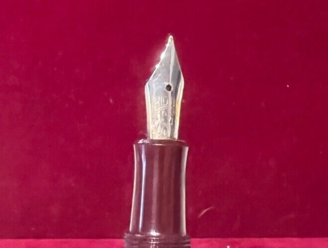 🔴 Marmorierter Füllfederhalter PISTONE mit Iridiumfeder, Deutschland, Vintage L 