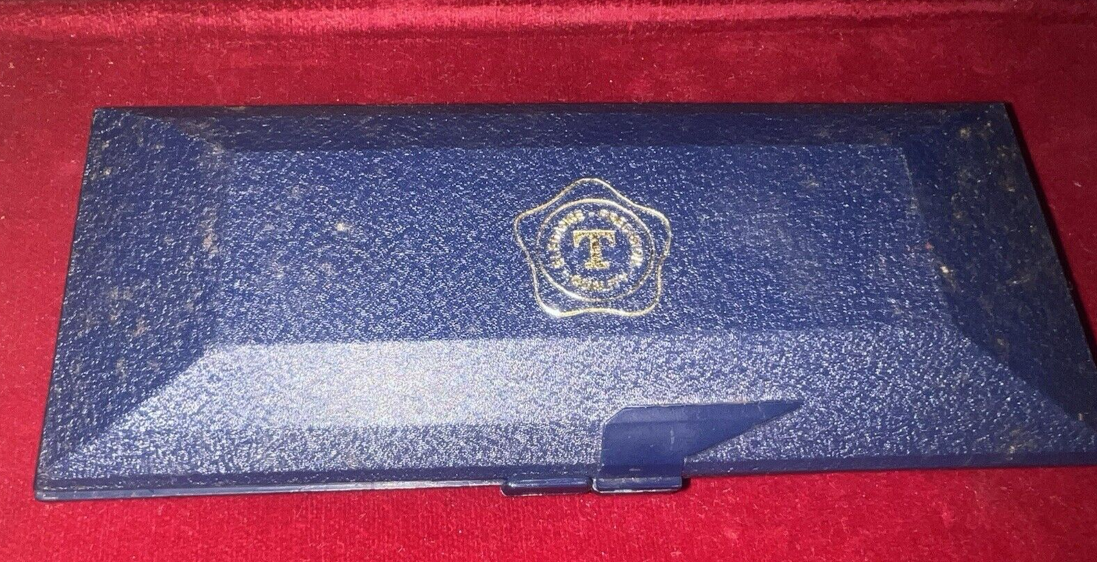 Tulxis Boîtier Boîte Montre Hommes Coffret Trousse Housse Bleu Vintage