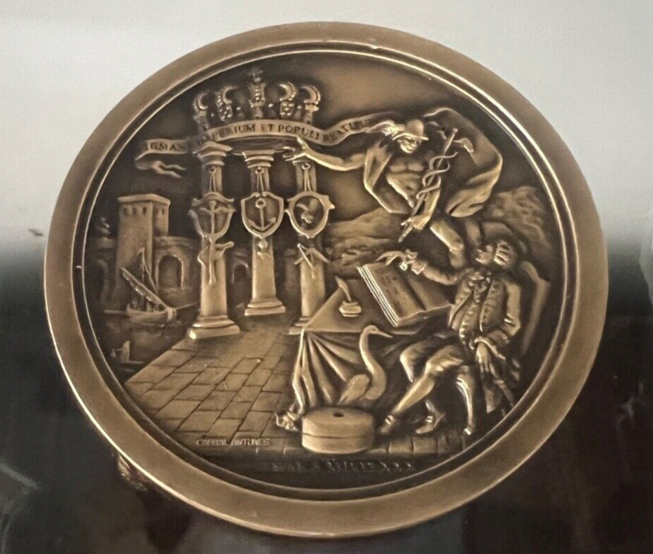 🔴 Medaglia POLIZIA PERU' Camara municipal Ponte De Lima 1780 medaglione Antunes