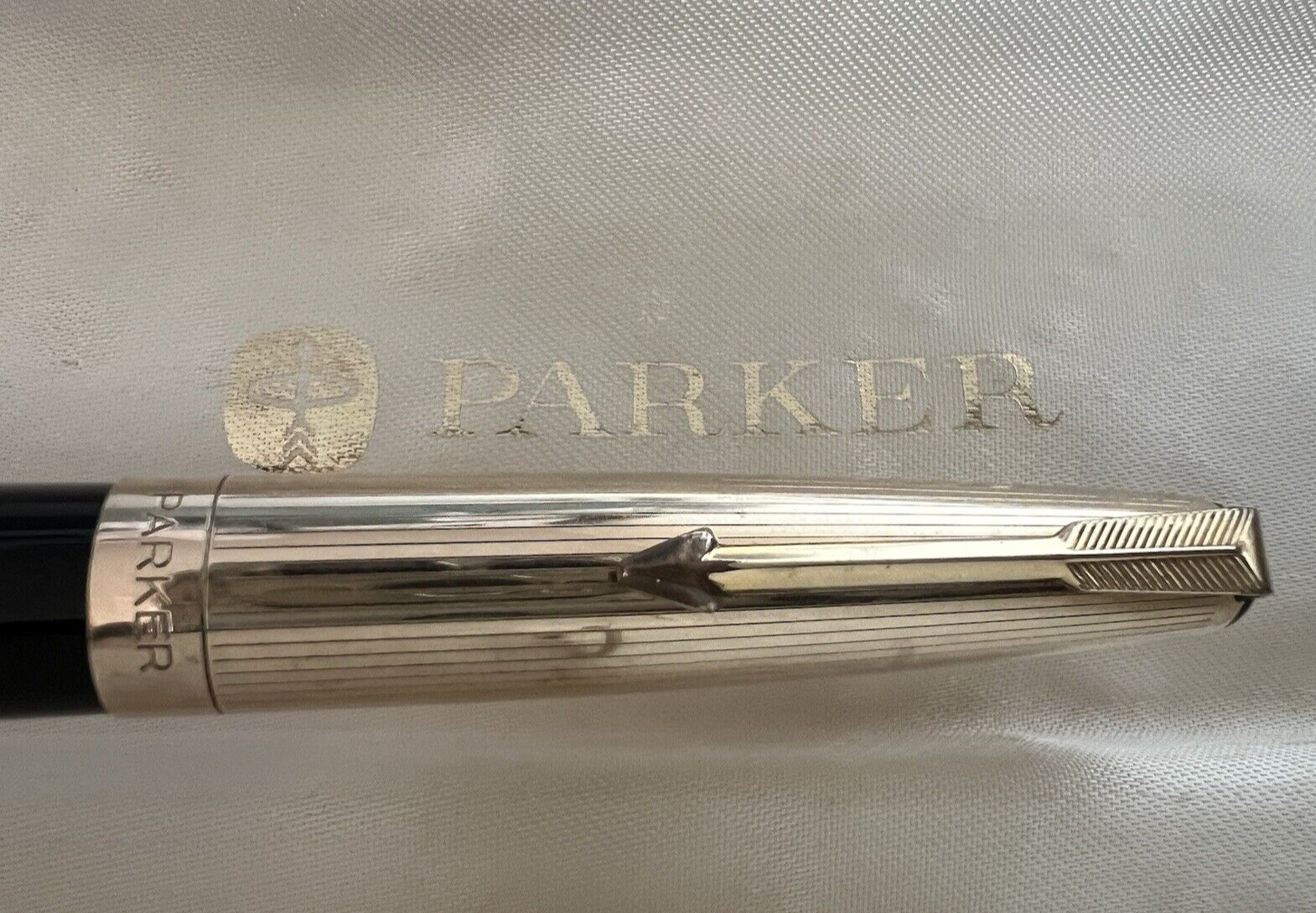 🔴 PARKER penna stilografica 17 cappuccio placcato oro scrive vintage 1962