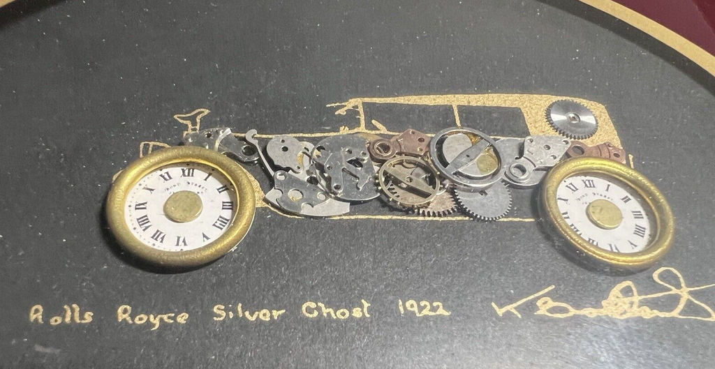 🔴 KEN BROADBENT movements authentic Rolls Royce car painting 17x14.5 cm 