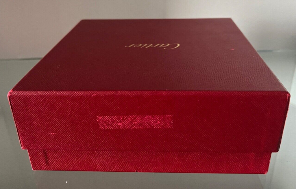 🔴 CARTIER Schmuckkästchen, rote Innenausstattung, 18 x 18 x 7 cm 