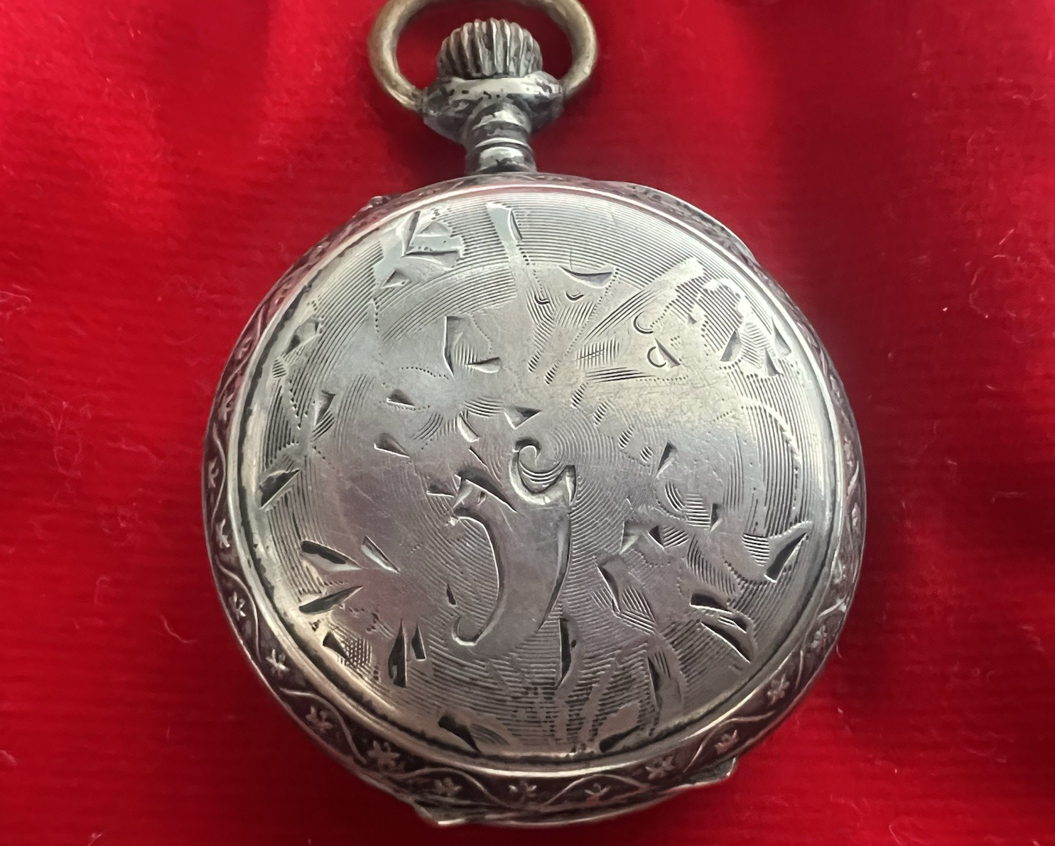 🔴 Orologio tasca ARGENTO 800 donna da revisionare parti vintage cilindri 5