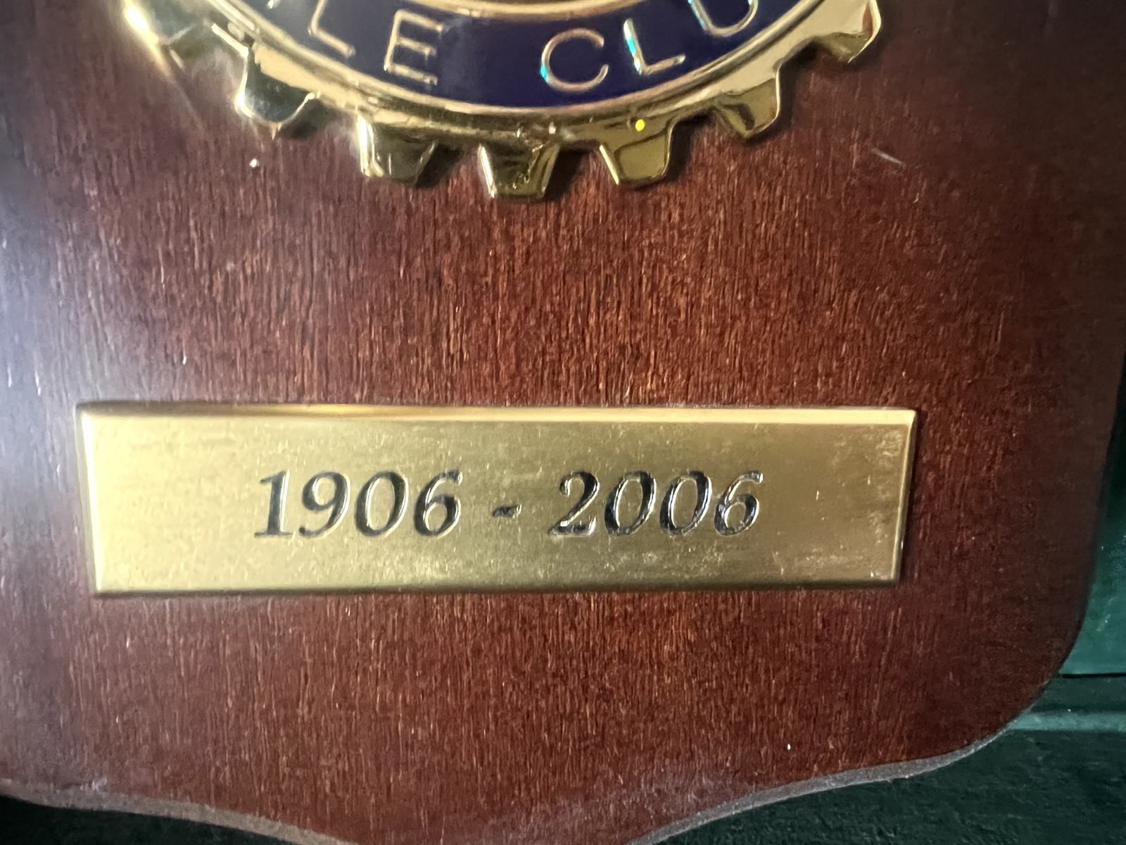 🔴 AUTOMOBIL CLUB NAPOLI Auto-Motorrad-Metallplakette und Emaille-Wappen 1906–2006 