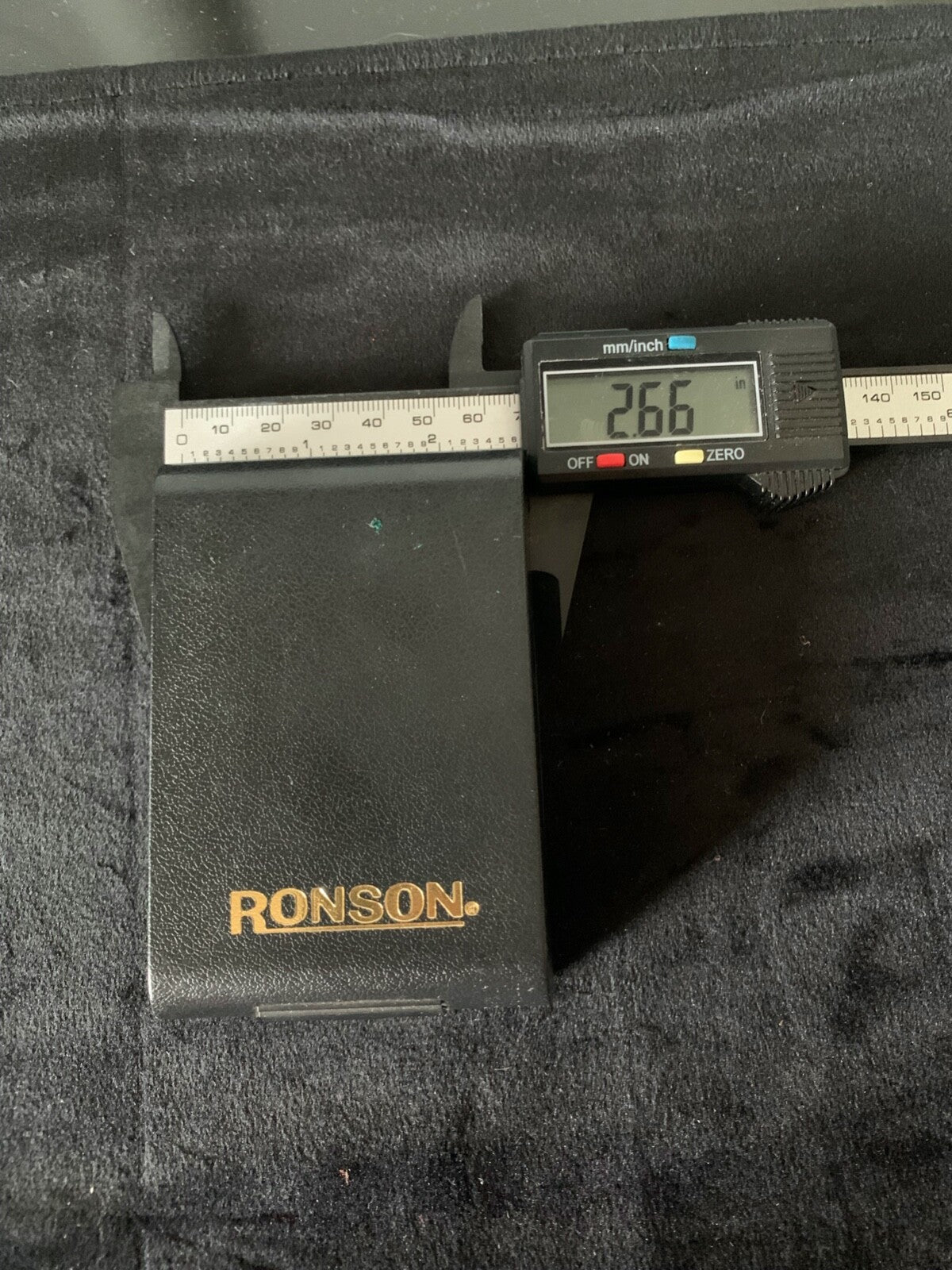 🔴 RONSON scatola accendino da collezione, INTERNO FELPATO vintage