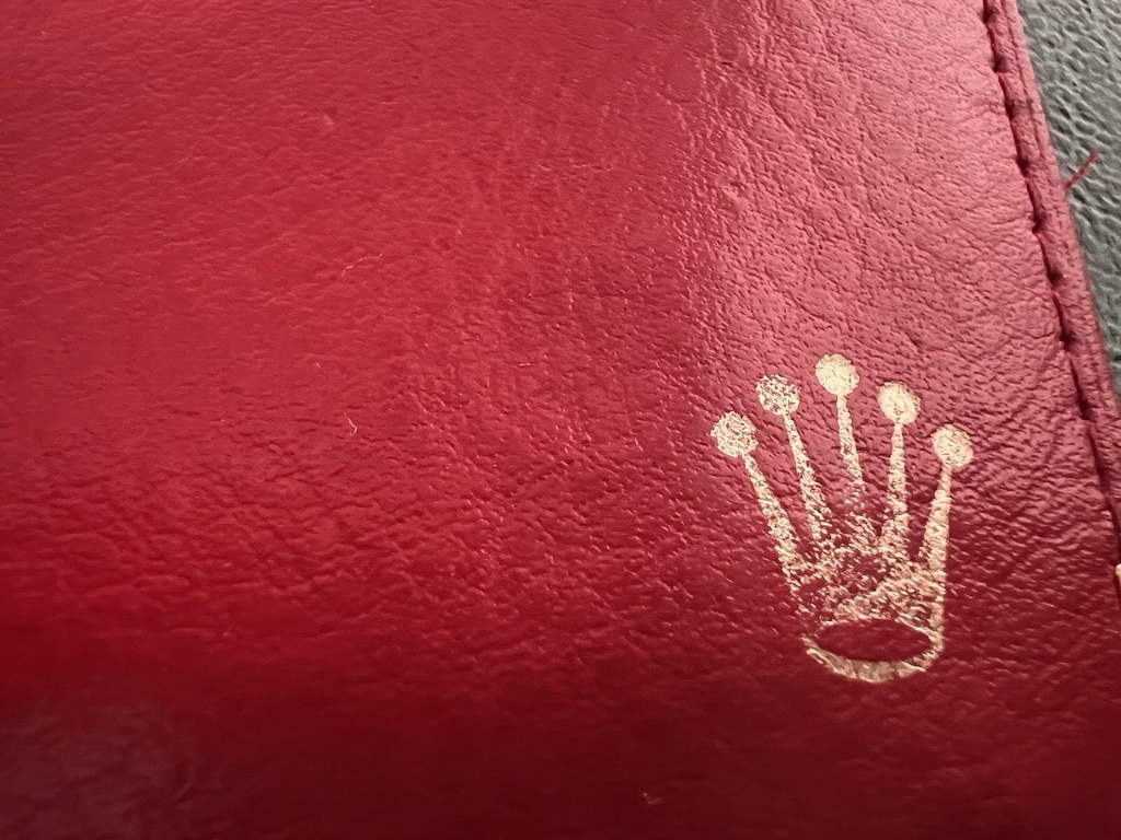 🔴 ROLEX porta garanzia portagaranzia uomo pelle rossa 101.60.55 vintage