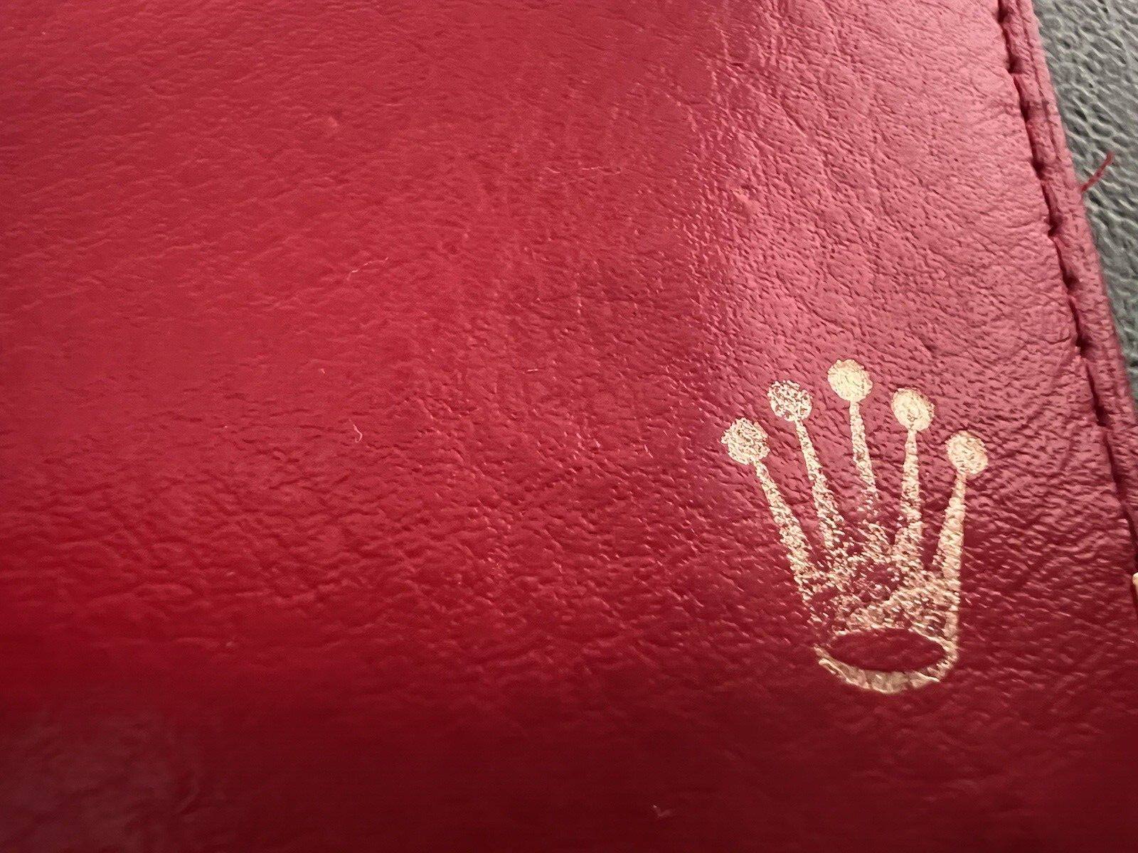 🔴 ROLEX porta garanzia portagaranzia uomo pelle rossa 101.60.55 vintage