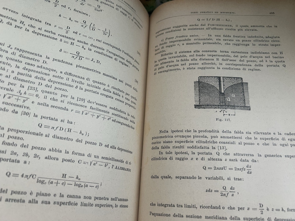 🔴 Libro CORSO DI IDRAULICA Fisher copertina rigida rossa arti mestieri 1936