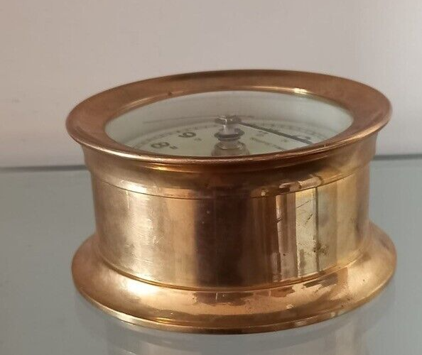 🔴 Ship's Time Marine-Uhr aus massivem Messing, Quarz, Vintage 