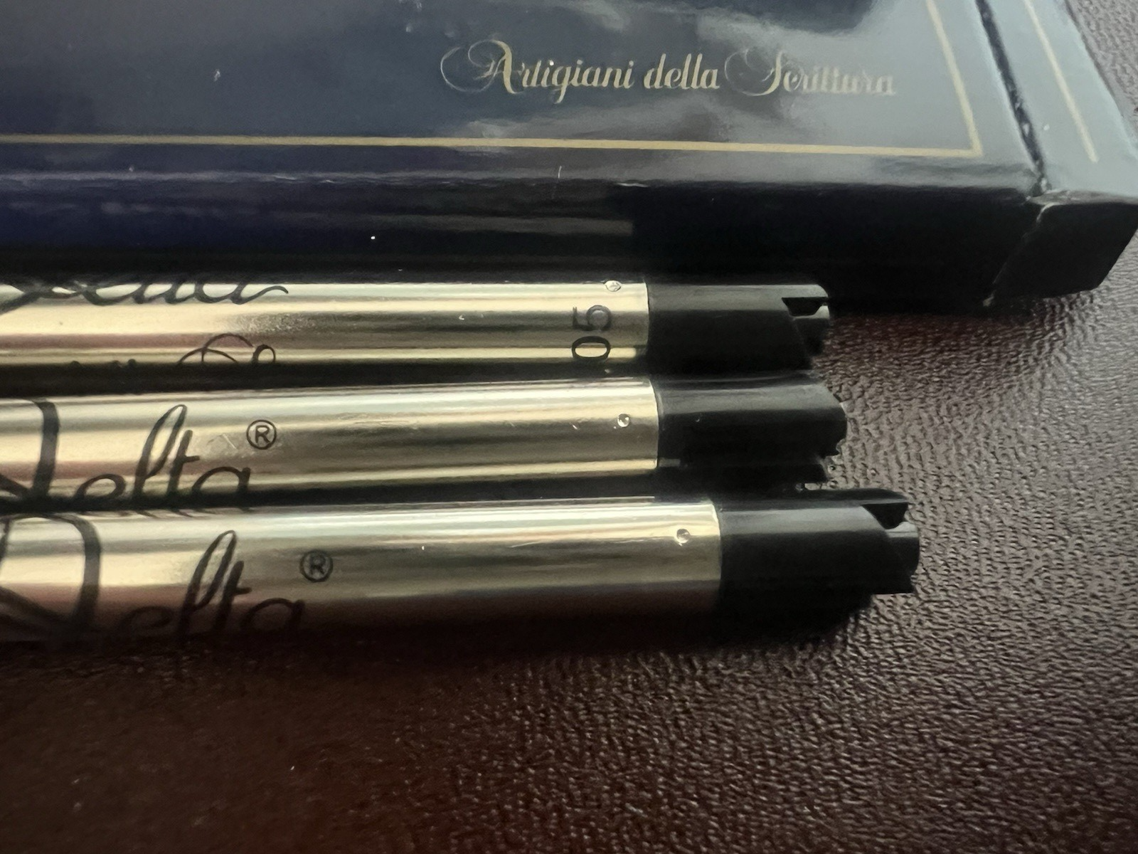 🔴 DELTA refill penna sfera inchiostro NERO 805 3 PEZZI ricarica ricambio