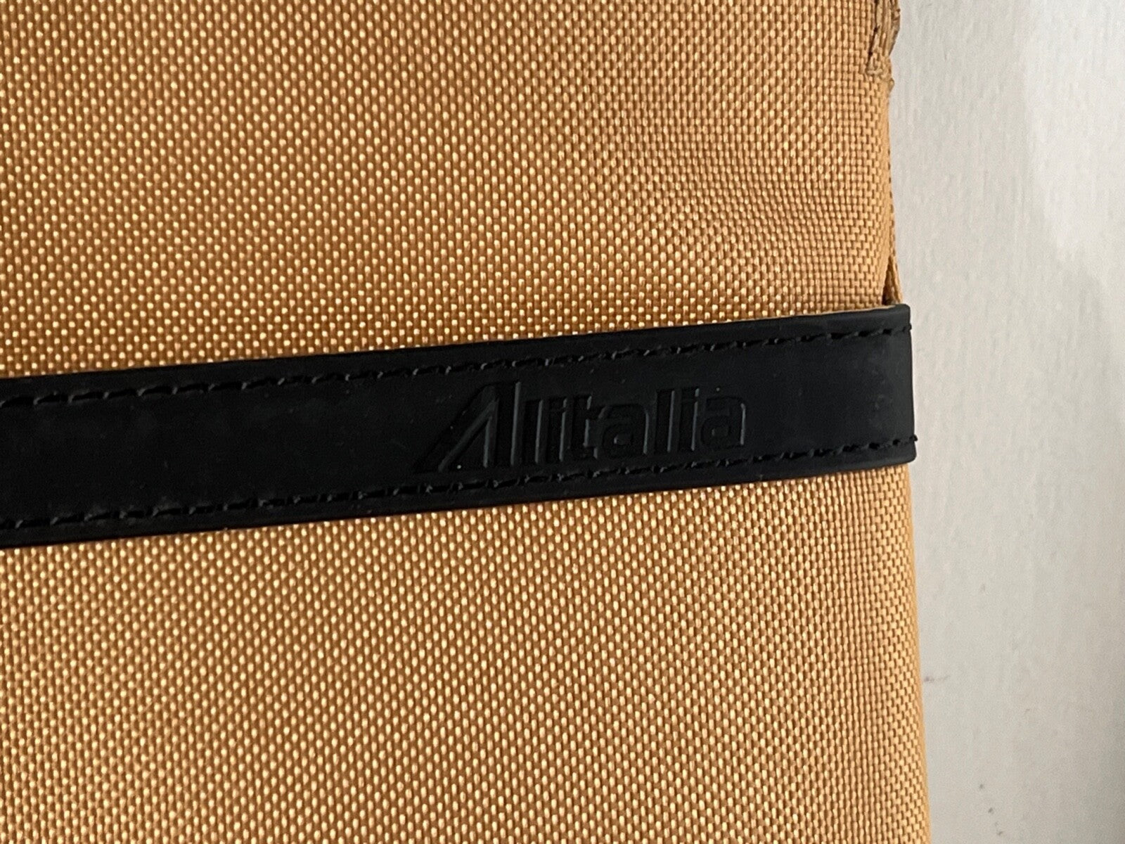 🔴 BULGARI pochette Alitalia porta IPAD organizer viaggio tessuto champagne L26