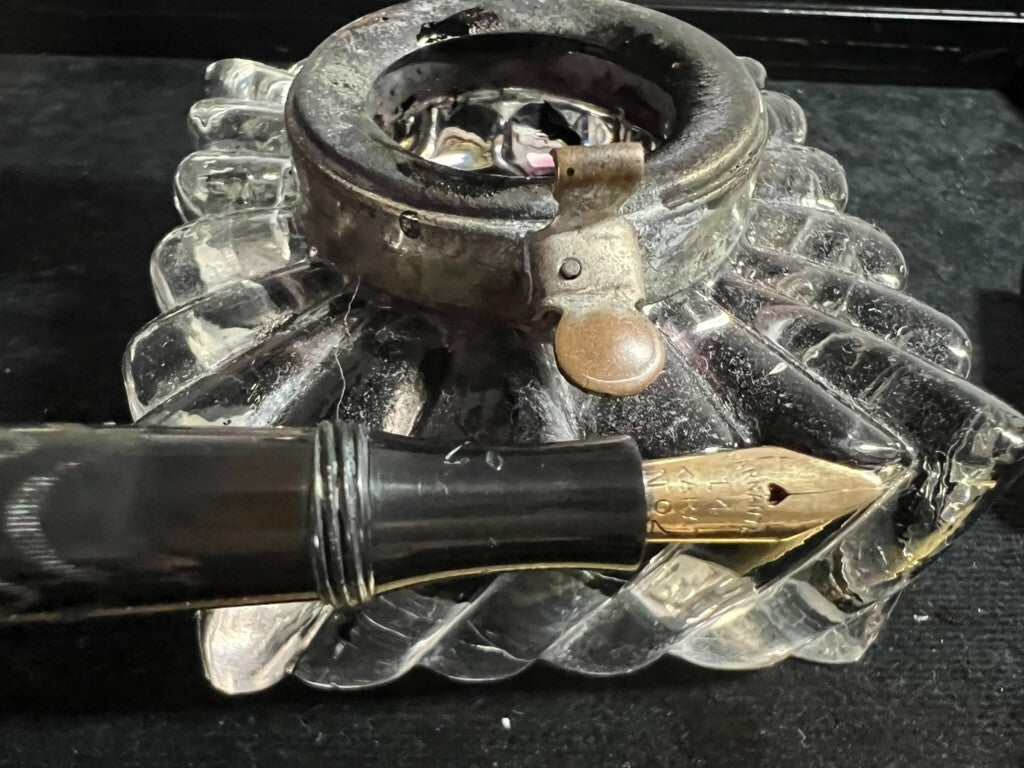 J Harris & Co Pen Fountain Pen Lever Pen Gold 14 K Vintage 1940